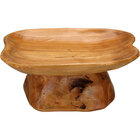 Prato Para Doces Home&co Com Pé Madeira 14x22x30cm Natural