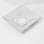 Prato Para Lâmpada Pendente Tipo Retro Luminária Inox Quadrado