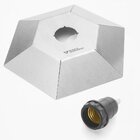 Prato Para Lâmpada Pendente Tipo Retro Luminária Inox Sextava