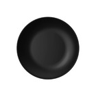 Prato Para Lanche Cerâmica Coupe Clean Preto Liso Ø20cm Yoi