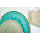 Prato Para Lanche Porcelana 22 Cm Cinza Aquarela Yoi