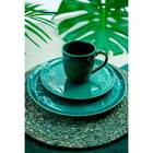 Prato Para Lanche Porcelana Com Esmalte Reativo 21,3 Cm Verde