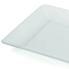 Prato Para Lanche Quadrado Cristal Transparente Ou