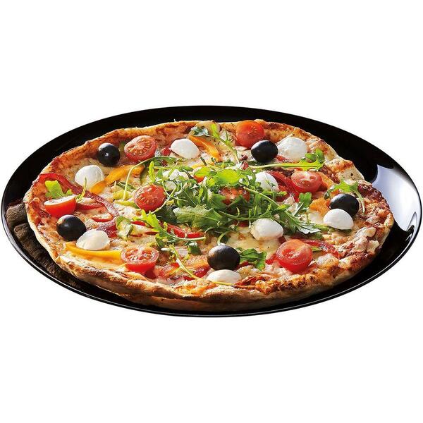 Prato Para Pizza Luminarc Friends De Vidro Temperado Preto