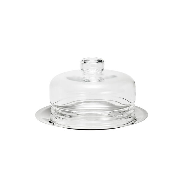 Prato Para Queijo Em Prata Com Tampa De Vidro Wolff Elegance