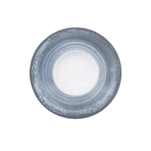 Prato Para Risoto Em Porcelana Schmidt Esfera 21cm Azul