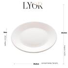 Prato Para Sobremesa De Porcelana Clean Branco 20cm Lyor