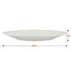 Prato Para Sobremesa De Porcelana Clean Branco 20cm Lyor