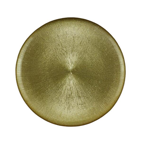 Prato Para Sobremesa Wolff Dots De Cristal Dourado 21cm