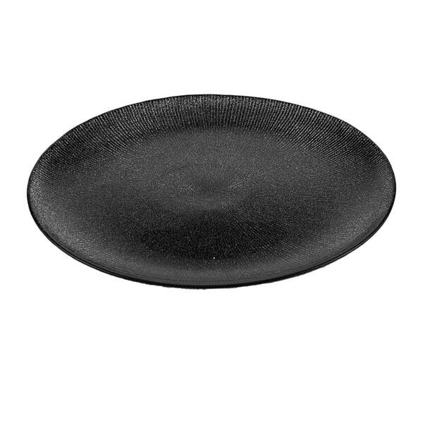 Prato Para Sobremesa Wolff Dots De Cristal Preto 21cm