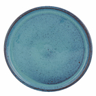 Prato para Vaso Cerâmica Azul 4x27cm