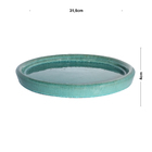 Prato para Vaso Cerâmica Verde 4x31cm