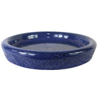 Prato para Vaso de Planta Cerâmica 5x31,5 Nº8 Azul Bella Art Vetrificados