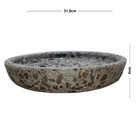Prato para Vaso de Planta Cerâmica 5x31,5 Nº8 Preto Bella Art Vetrificados