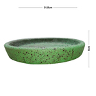 Prato para Vaso de Planta Cerâmica 5x31,5 Nº8 Verde Bella Art Vetrificados