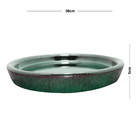 Prato para Vaso de Planta Cerâmica 5x36 Nº9 Verde Bella Art Vetrificados