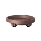 Prato para Vaso de Planta com Rodas 27cm Marrom Okla