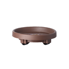 Prato para Vaso de Planta com Rodas 30cm Marrom Okla