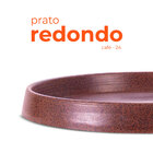 Prato Para Vaso De Planta Redondo Café 24 Afort