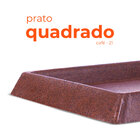 Prato para Vaso Quadrado Café 21 Afort