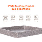 Prato para Vaso Quadrado Pedra 21 Afort