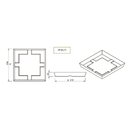 Prato Para Vaso Quadrado Slim 23 Japi Marmore