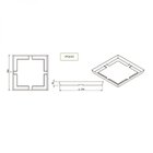 Prato Para Vaso Quadrado Slim 33 Japi Cimento