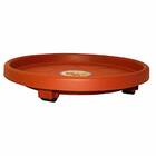 Prato Plástico 40cm C/rodas(suporta Até 120kg)terracota Okla