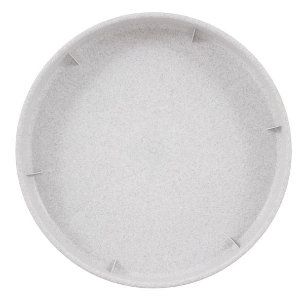 Prato Plástico com Rodízio Redondo Cinza Médio