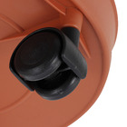 Prato Plástico com Rodízio Redondo Marrom 22cm