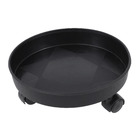 Prato Plástico com Rodízio Redondo Preto 22cm