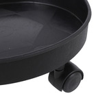 Prato Plástico com Rodízio Redondo Preto 22cm