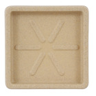 Prato Plástico Quadrado Bege 25x25cm
