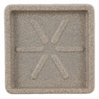 Prato Plástico Quadrado Cinza 25x25cm