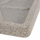 Prato Plástico Quadrado Cinza 25x25cm