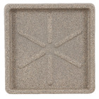 Prato Plástico Quadrado Cinza 30x30cm