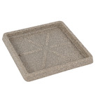 Prato Plástico Quadrado Cinza 30x30cm