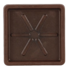 Prato Plástico Quadrado Marrom 25x25cm