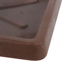 Prato Plástico Quadrado Marrom 25x25cm