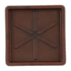Prato Plástico Quadrado Marrom 30x30cm