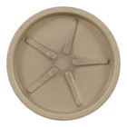 Prato Plástico Redondo Bege 28cm