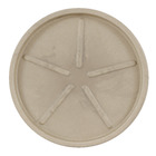 Prato Plástico Redondo Bege 40cm