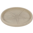 Prato Plástico Redondo Bege 40cm