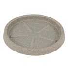 Prato Plástico Redondo Cinza 28cm