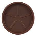 Prato Plástico Redondo Marrom 28cm