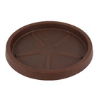 Prato Plástico Redondo Marrom 28cm