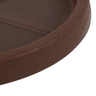 Prato Plástico Redondo Marrom 28cm