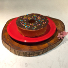 Prato Plástico Redondo Refeição Vermelho Resistente 26cm Raso