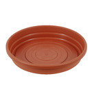 Prato Plástico Roma Redondo Marrom 23cm