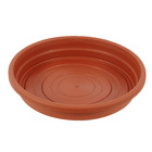 Prato Plástico Roma Redondo Marrom 26cm